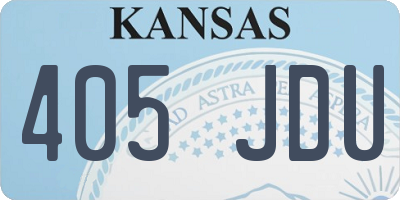 KS license plate 405JDU