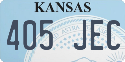 KS license plate 405JEC
