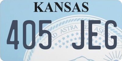 KS license plate 405JEG