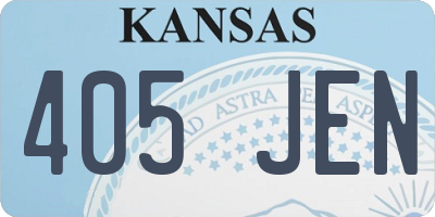 KS license plate 405JEN