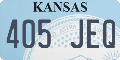 KS license plate 405JEQ