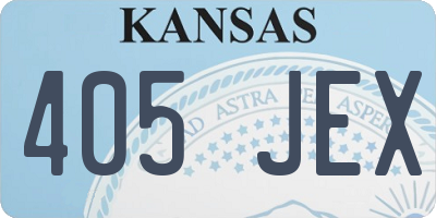 KS license plate 405JEX