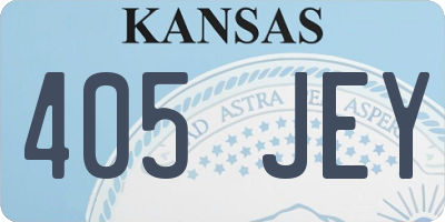 KS license plate 405JEY