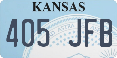 KS license plate 405JFB