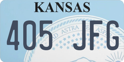 KS license plate 405JFG