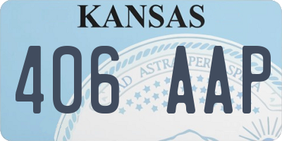 KS license plate 406AAP