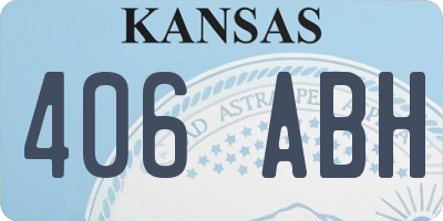 KS license plate 406ABH