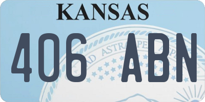 KS license plate 406ABN