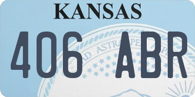 KS license plate 406ABR