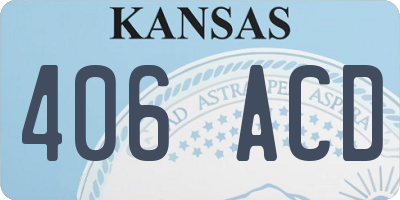 KS license plate 406ACD