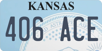 KS license plate 406ACE