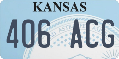 KS license plate 406ACG