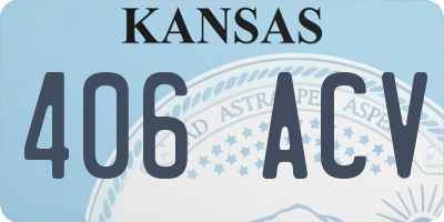 KS license plate 406ACV