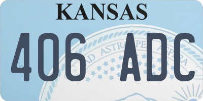 KS license plate 406ADC