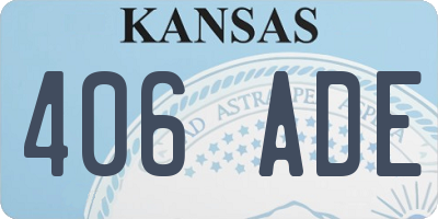 KS license plate 406ADE