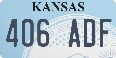 KS license plate 406ADF