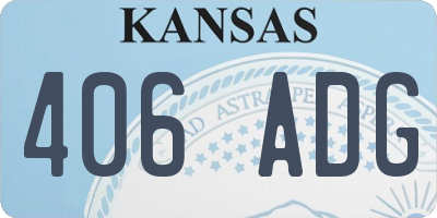 KS license plate 406ADG