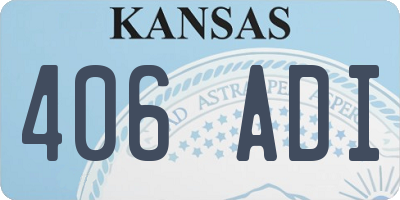 KS license plate 406ADI