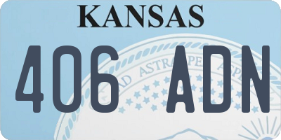 KS license plate 406ADN