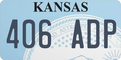 KS license plate 406ADP