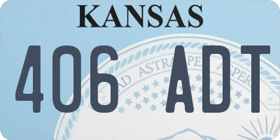 KS license plate 406ADT