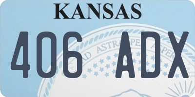 KS license plate 406ADX