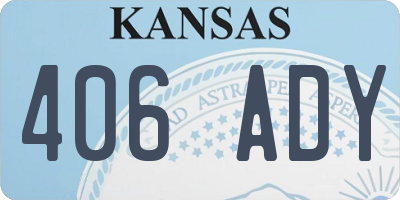 KS license plate 406ADY