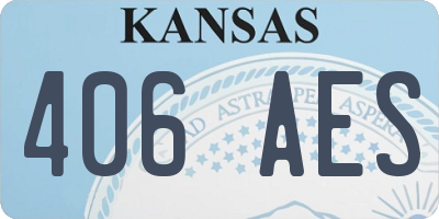 KS license plate 406AES