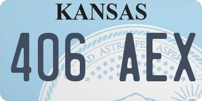 KS license plate 406AEX