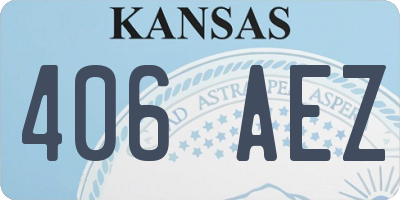 KS license plate 406AEZ
