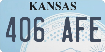 KS license plate 406AFE