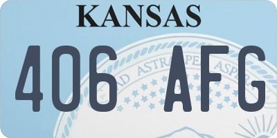 KS license plate 406AFG