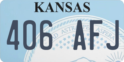 KS license plate 406AFJ