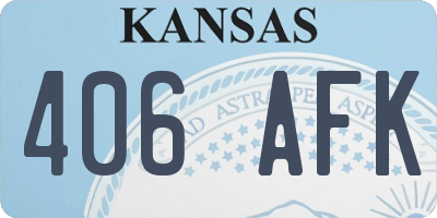 KS license plate 406AFK