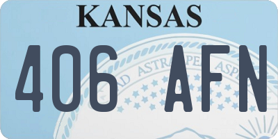 KS license plate 406AFN