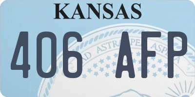 KS license plate 406AFP
