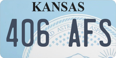 KS license plate 406AFS