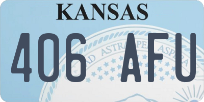 KS license plate 406AFU