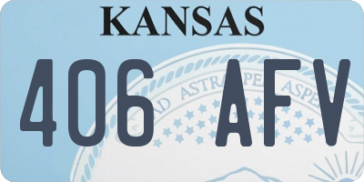 KS license plate 406AFV