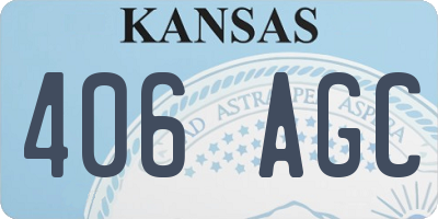 KS license plate 406AGC