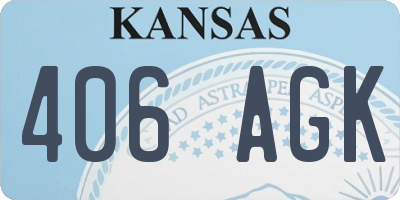 KS license plate 406AGK