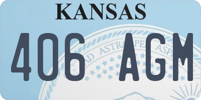 KS license plate 406AGM