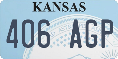 KS license plate 406AGP