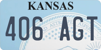 KS license plate 406AGT