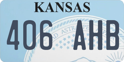 KS license plate 406AHB