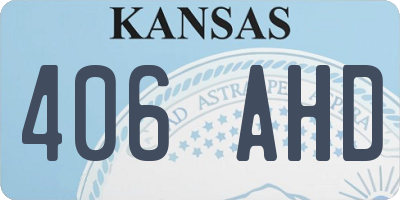 KS license plate 406AHD