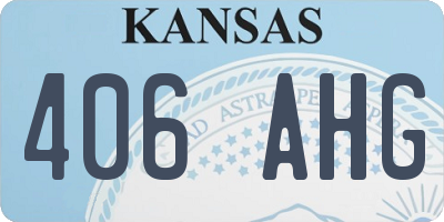 KS license plate 406AHG