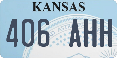 KS license plate 406AHH