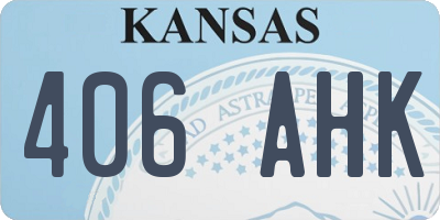 KS license plate 406AHK