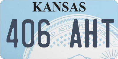 KS license plate 406AHT